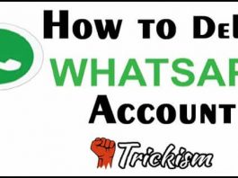 How to Delete Whatsapp Account