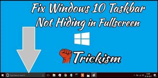 Fix Windows 10 Taskbar Not Hiding