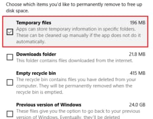 Temp Files deletion process