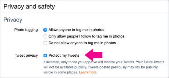 how to make your twitter account private