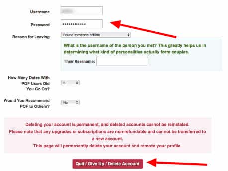 How Do I Delete Pof Account