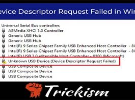 Fix Device Descriptor Request Failed in Windows