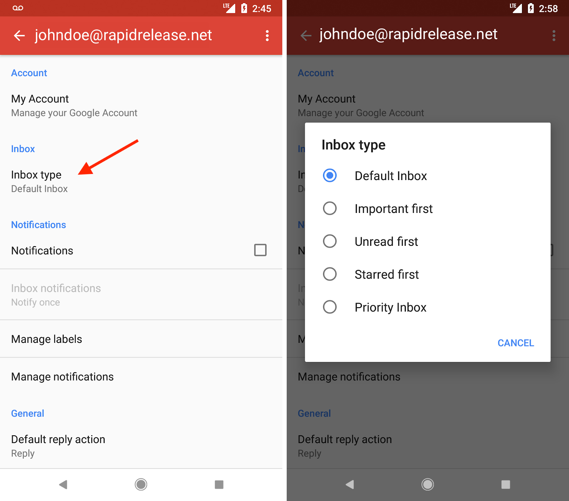 gmail notifier app for android